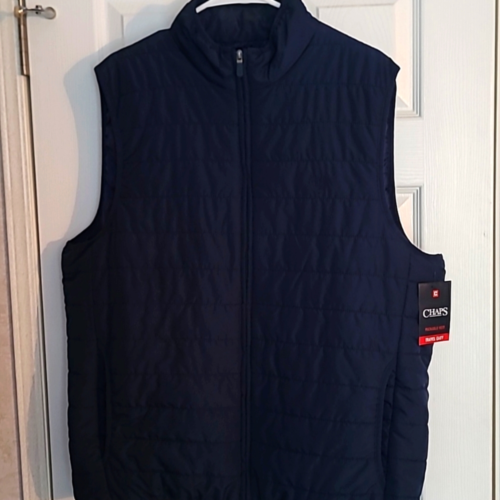 Chaps packable vest dark blue XL